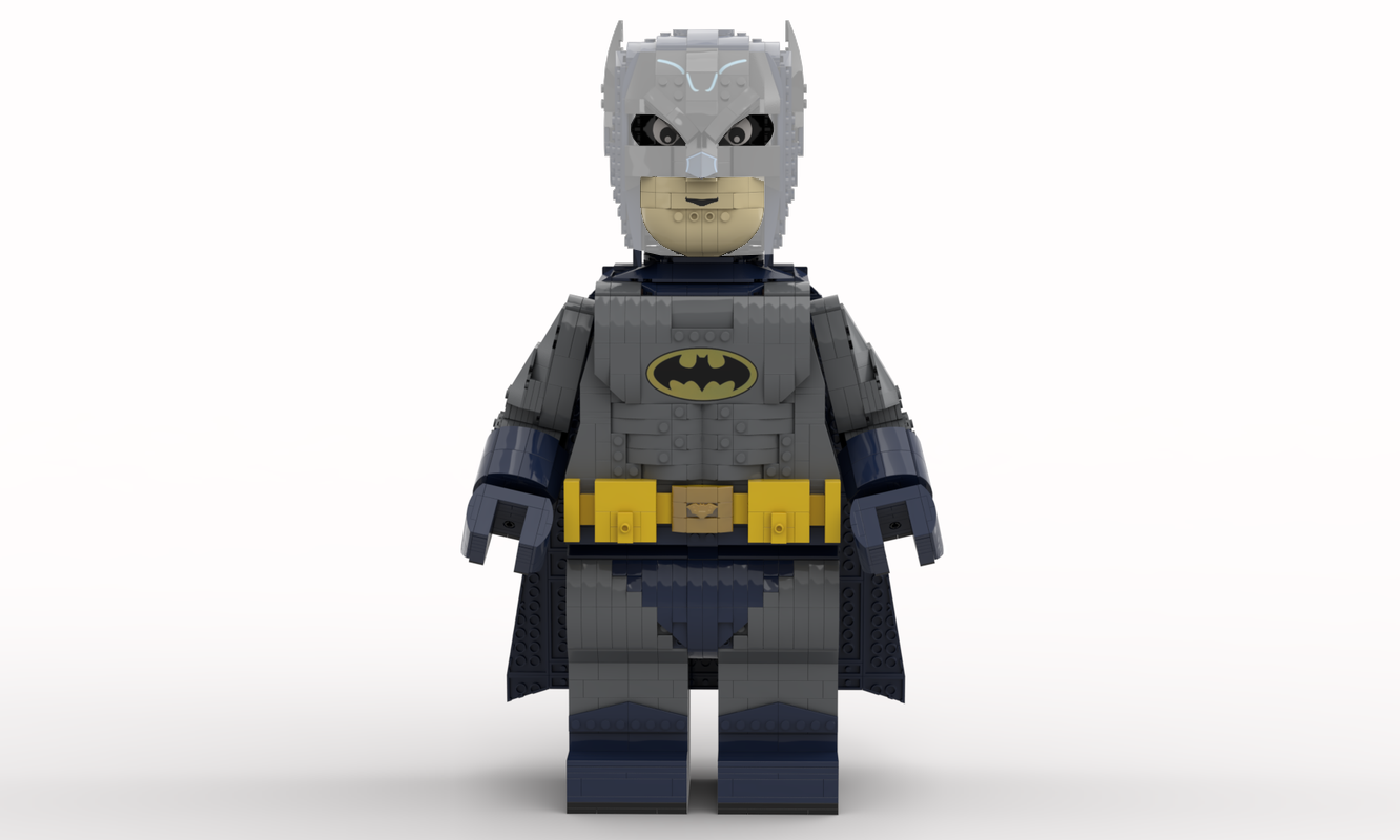 Classic TV Series Bat man Mega Figure (fits official Lego Helmet)