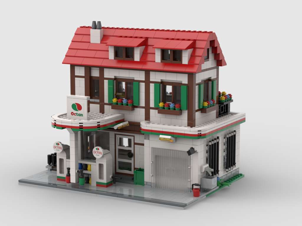 Octan Tankstelle im Fachwerkhaus Stil - Octan gas station half-timbered house style