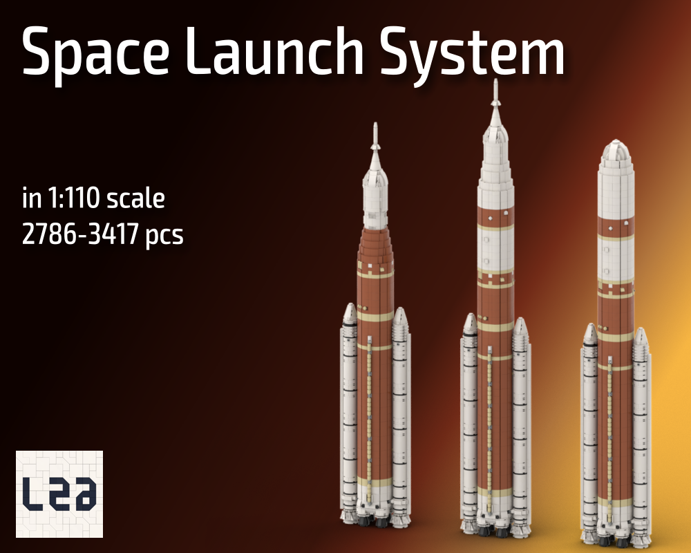 NASA Space Launch System family (SLS) (1:110 scale)