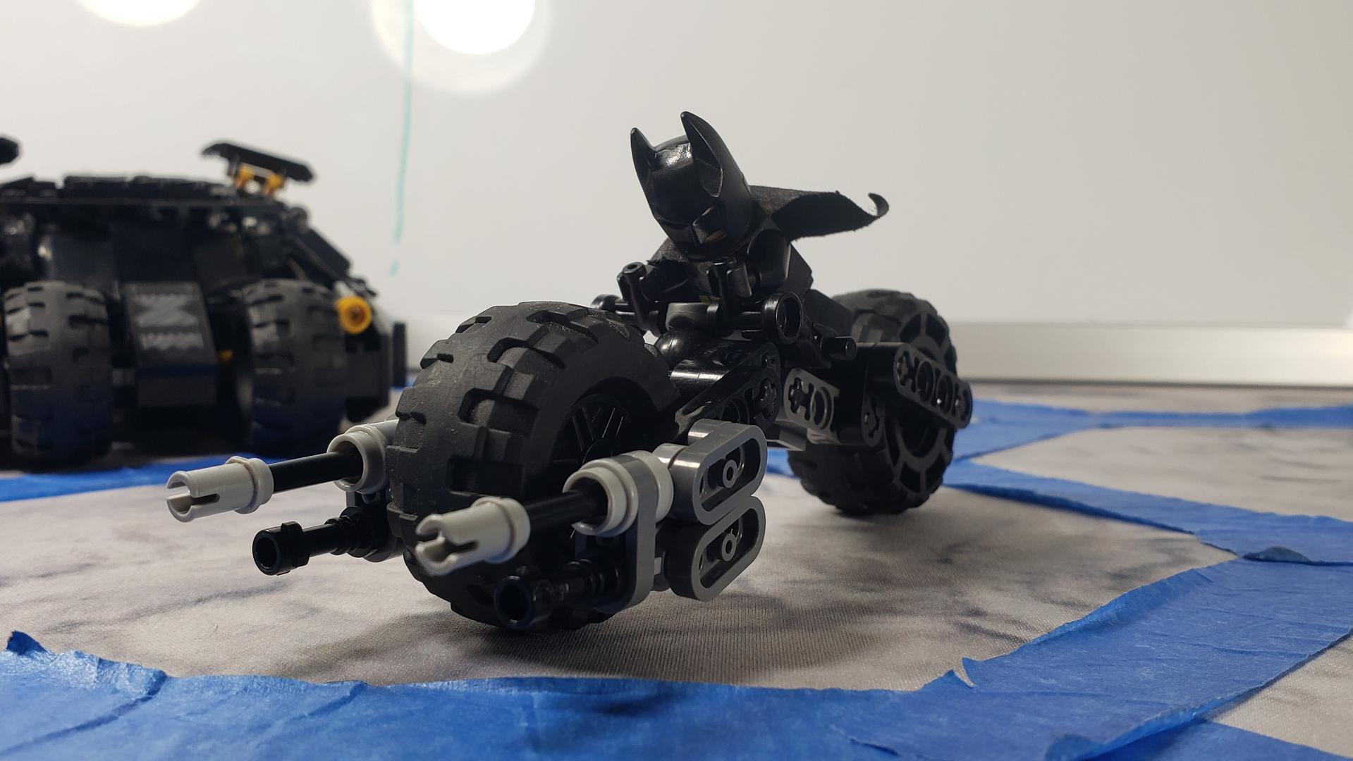 The Batpod: 2021 Tumbler scale