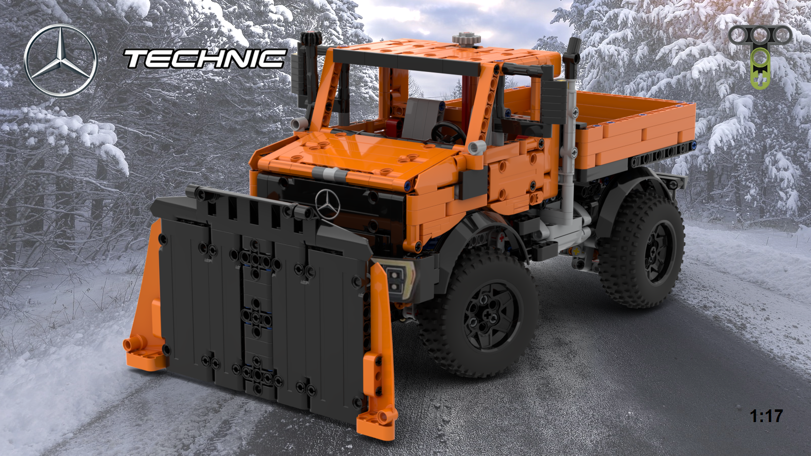 42126 Unimog U1400 Snowplow - alternate build
