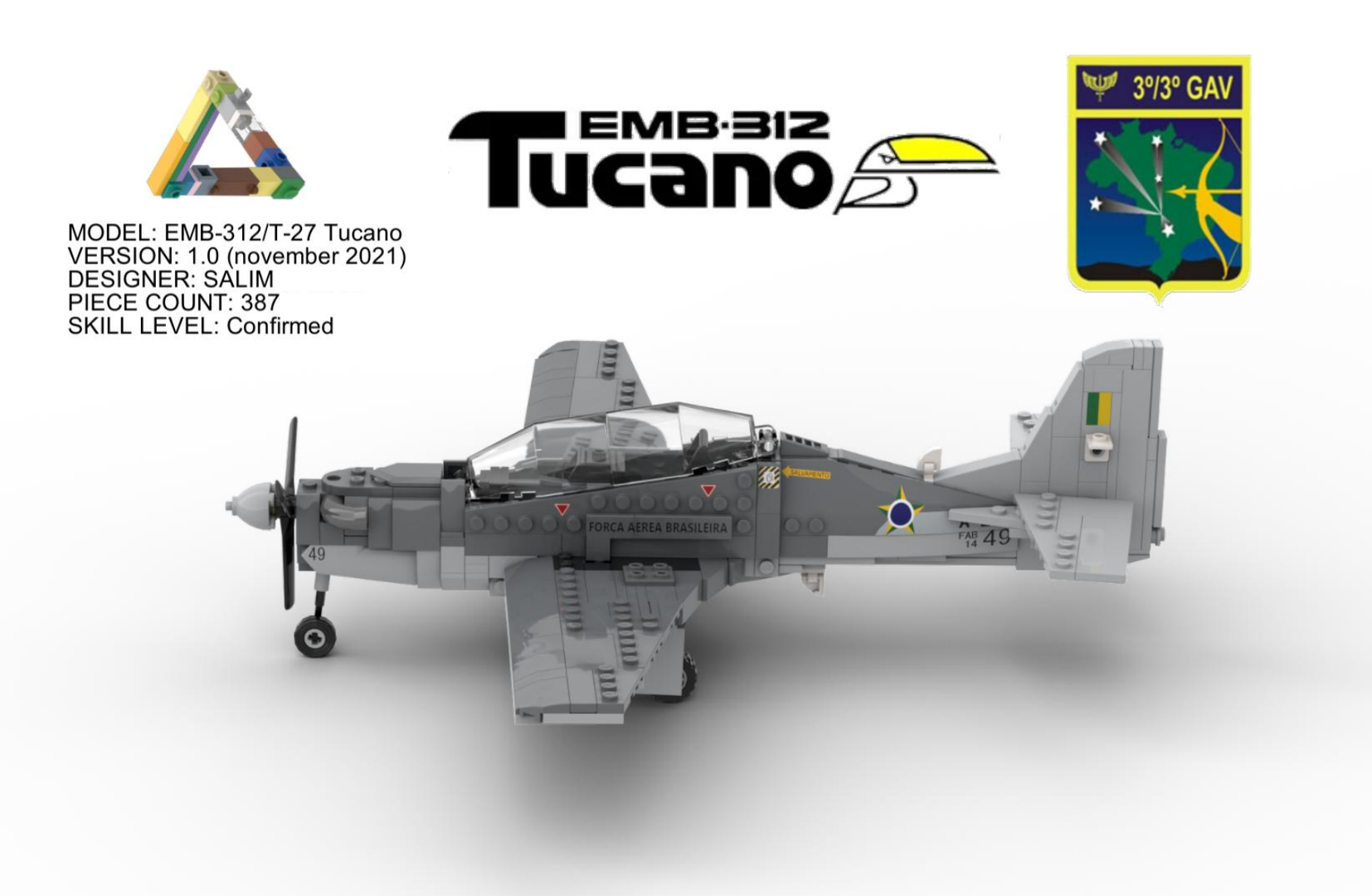 Embraer EMB-312/T-27 Tucano LEGO