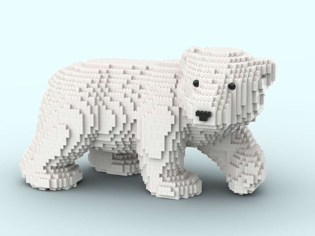 Lego Polar Bear Walking 2021 redesign