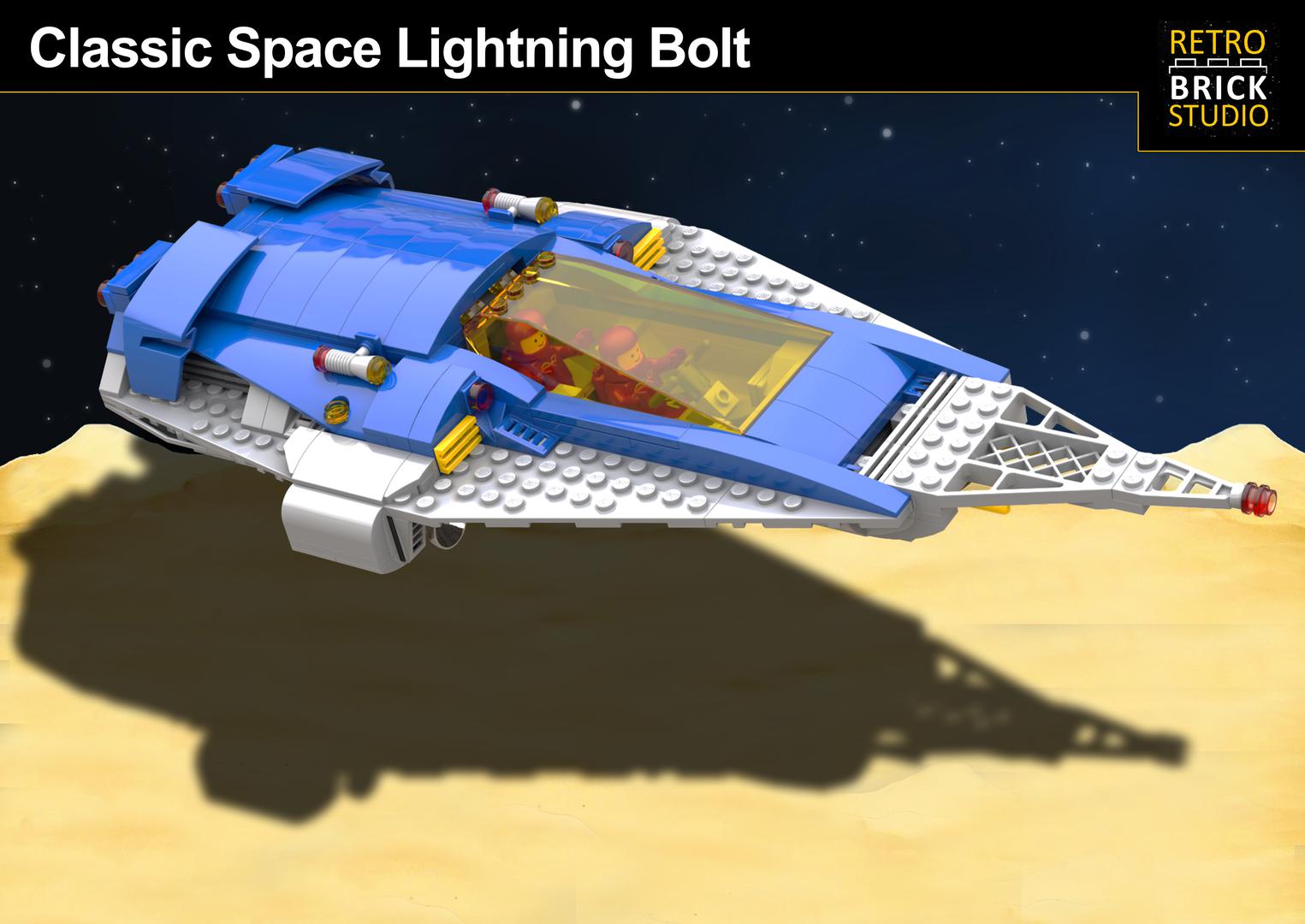 Classic Space Lightning Bolt Space Cruiser