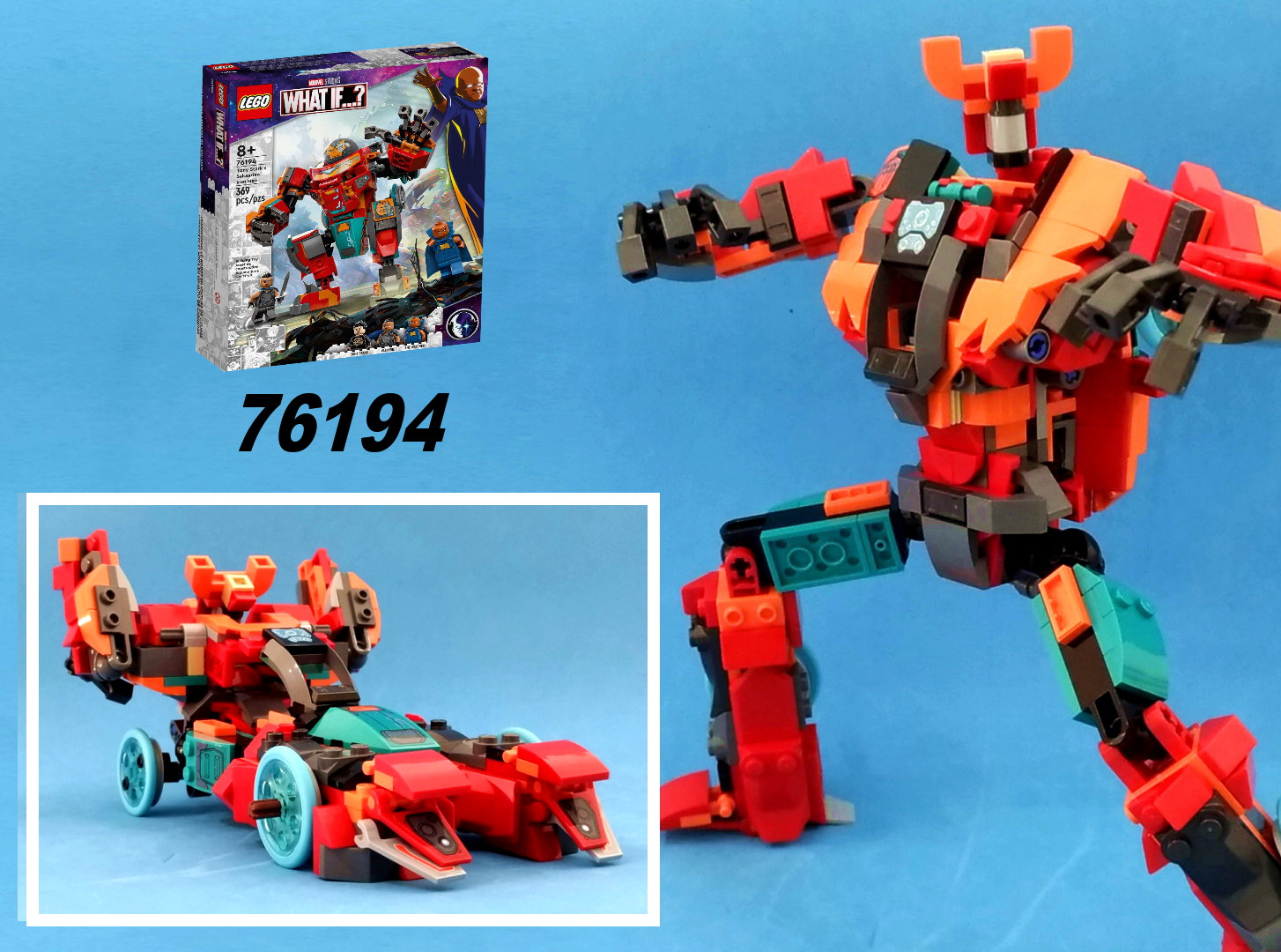 Transformer Speedster from LEGO Marvel What-if 76194: Tony Stark's Sakaarian Iron Man