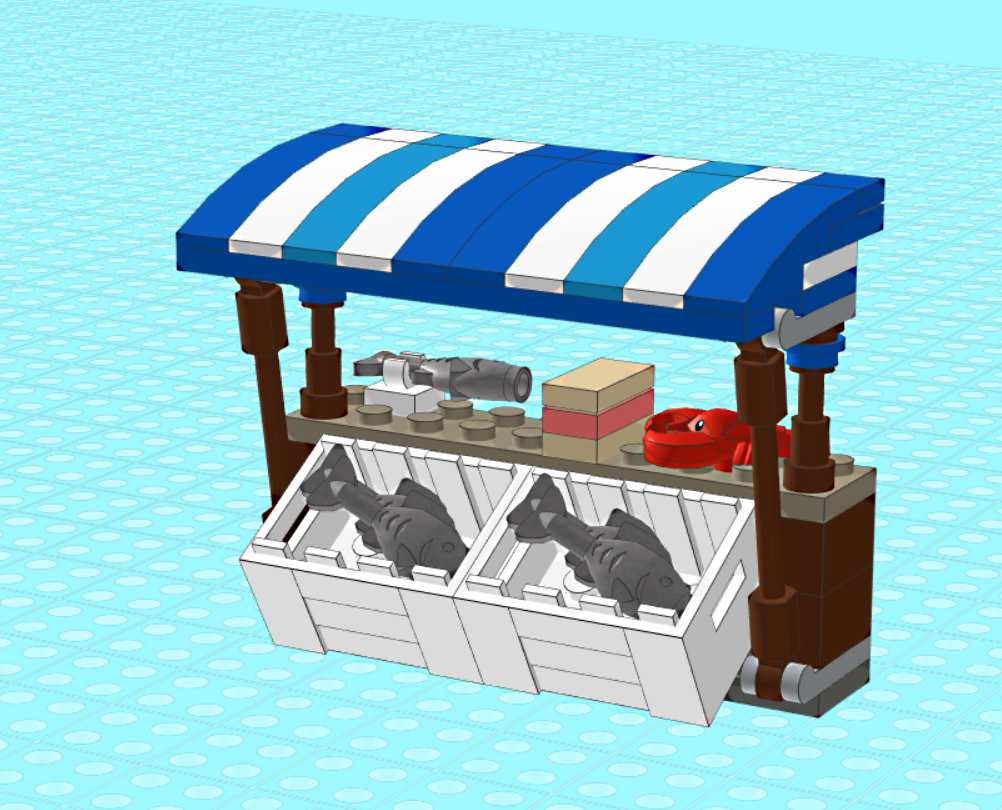 Market Stand Fishing Fisch und Meerestiere