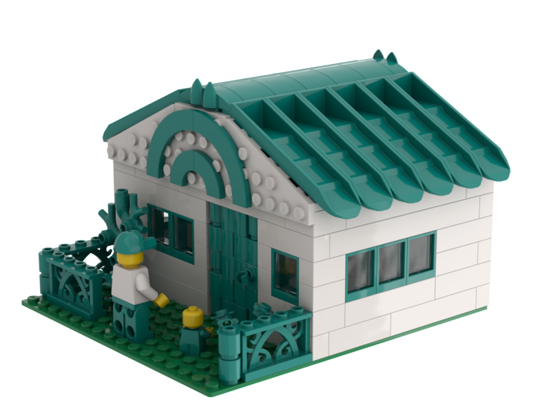 House with brick separators