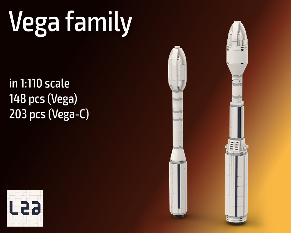 Vega and Vega-C (in 1:110 scale)