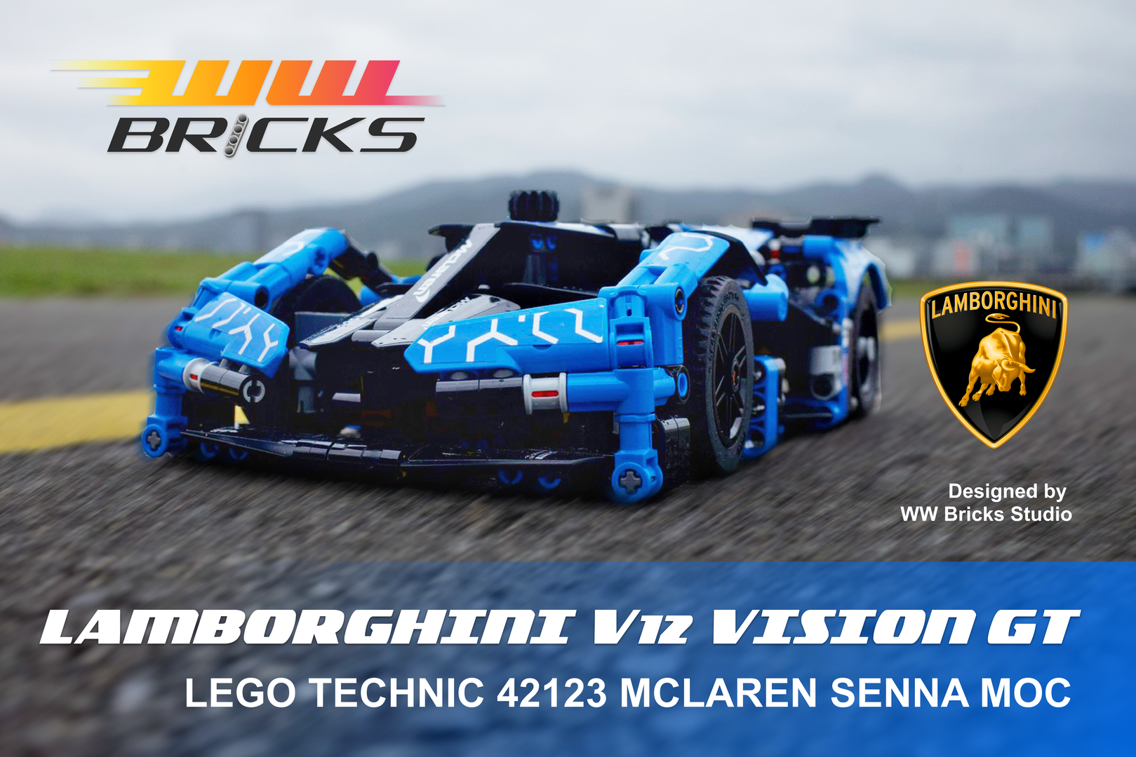 Lamborghini V12 Vision GT -  LEGO Technic 42123 McLaren Senna MOC