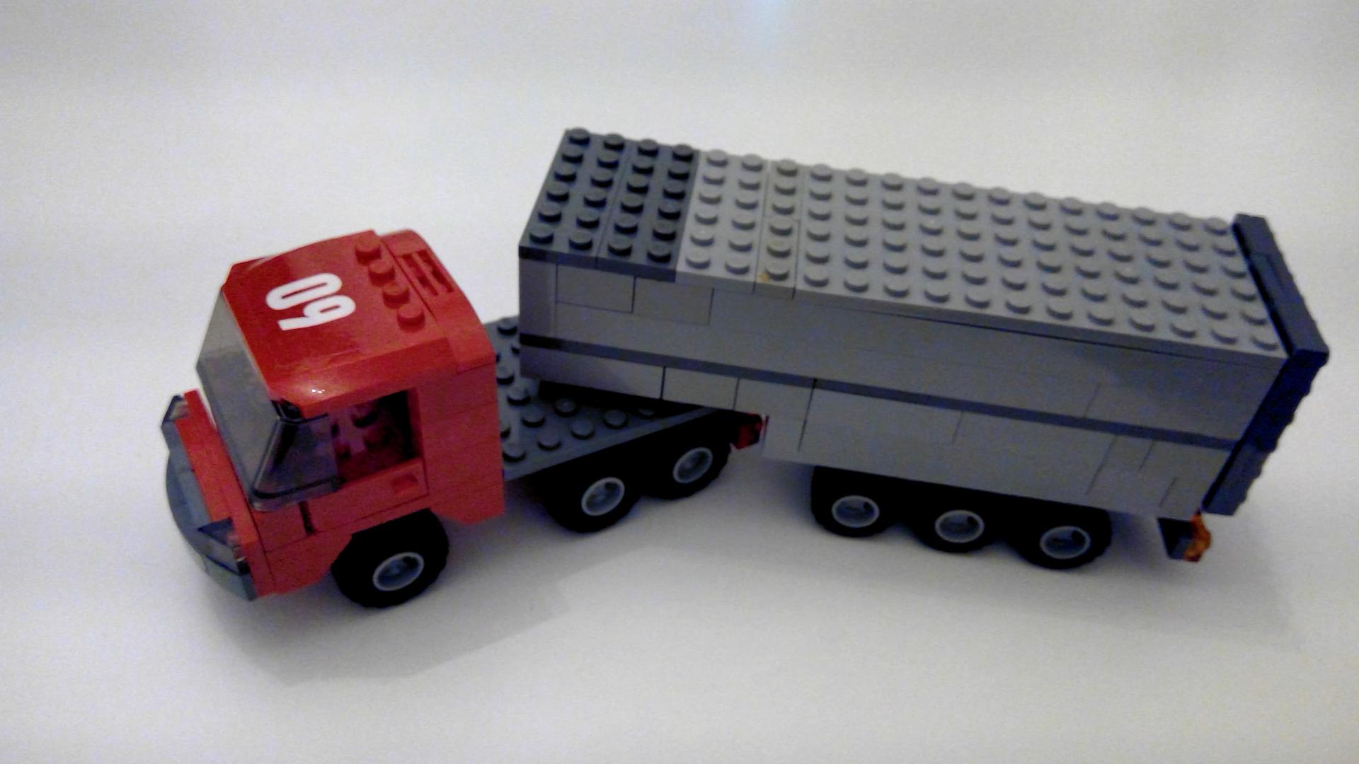Semi truck with trailer
