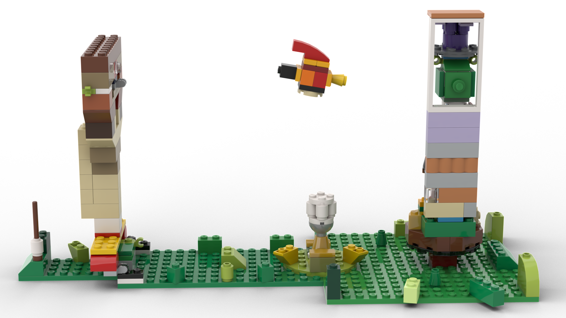LEGO Angry Birds Classic: Magma Bird VS Screen Pig Starter MOC