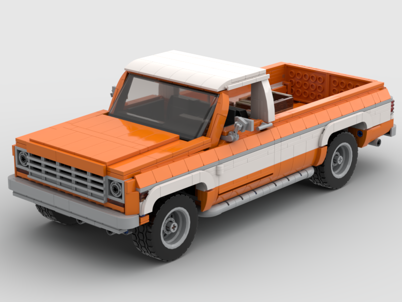 Chevrolet K10 Silverado 1978 (orange-white)