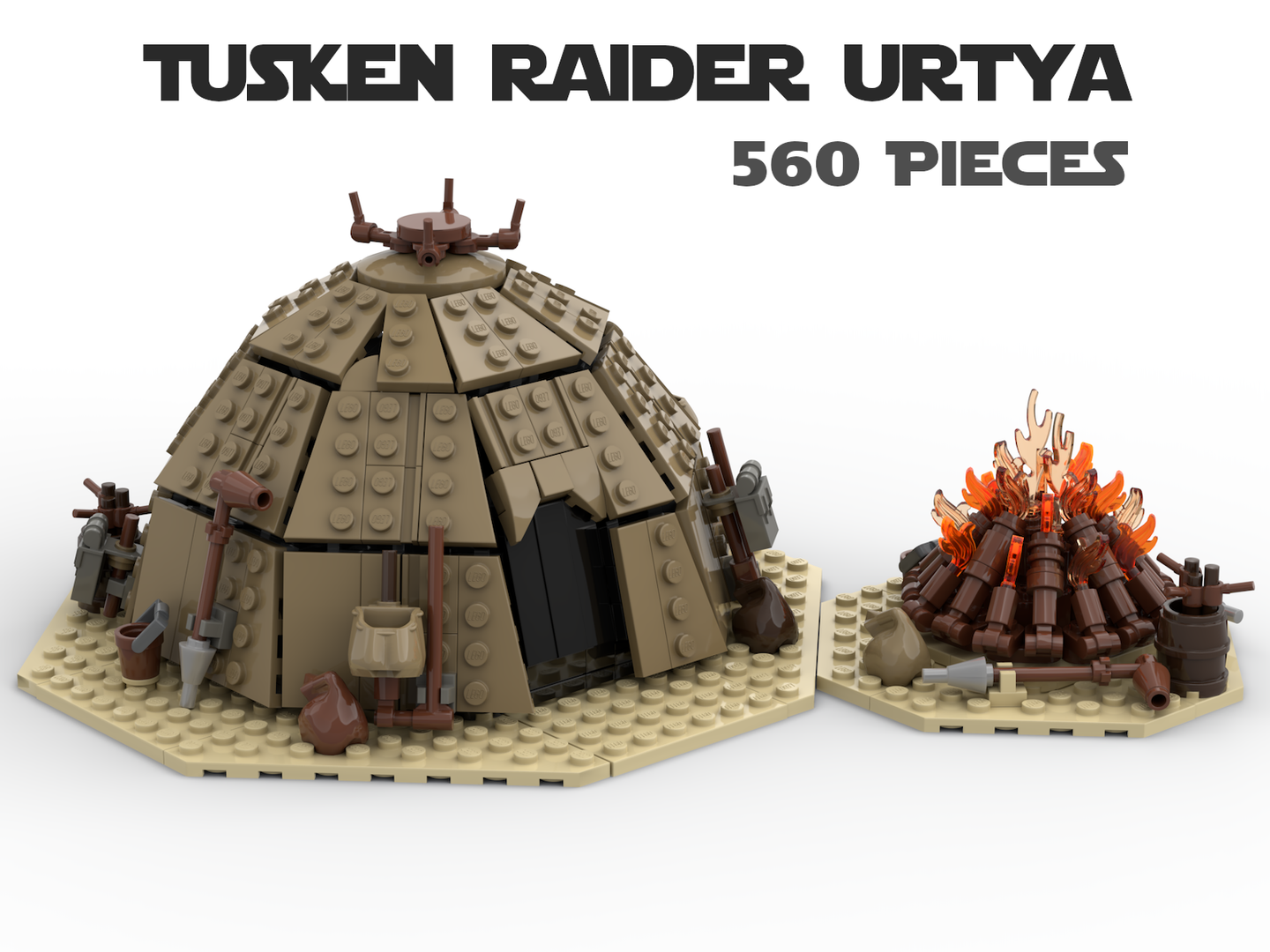 Tusken Raider Urtya Tent -  Campfire/ Village on Tatooine