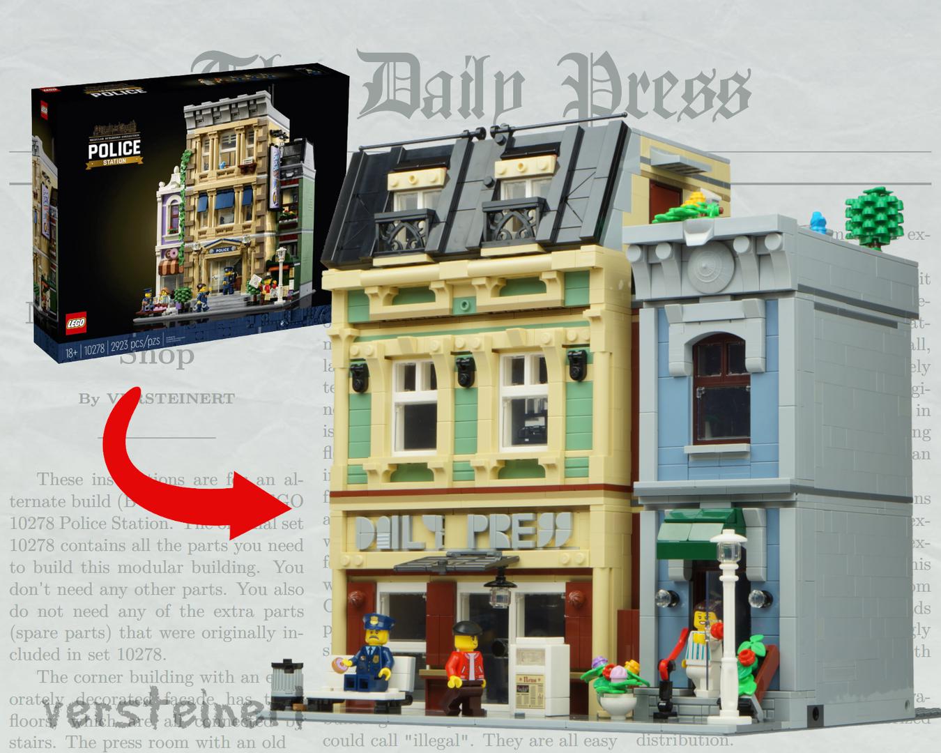 10278 - The Daily Press - Modular Newspaper Print Shop - non corner version