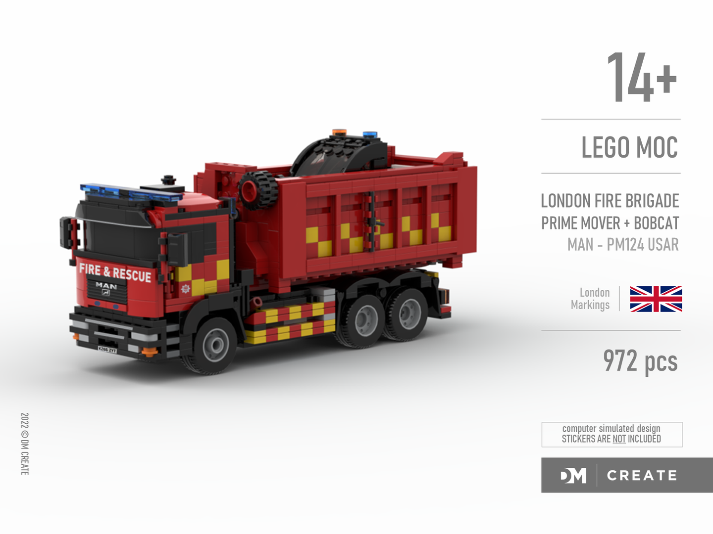 London Fire Brigade - Prime Mover + Bobcat (MAN PM124 USAR)