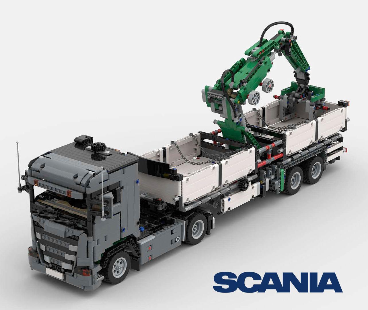 42078 alternative Scania G370 With Grab Crane Trailer