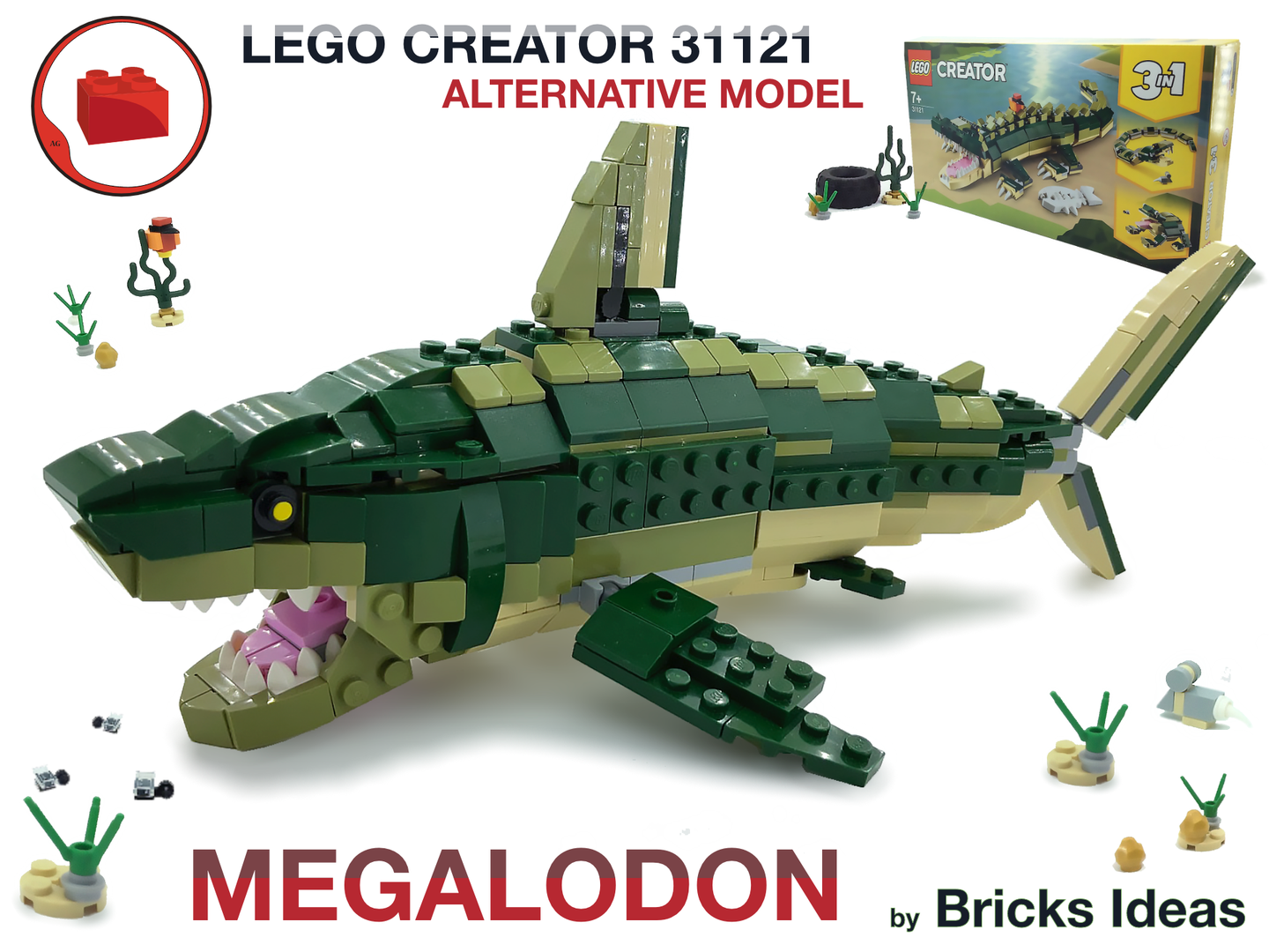 Big shark or Megalodon - Lego Creator 31121