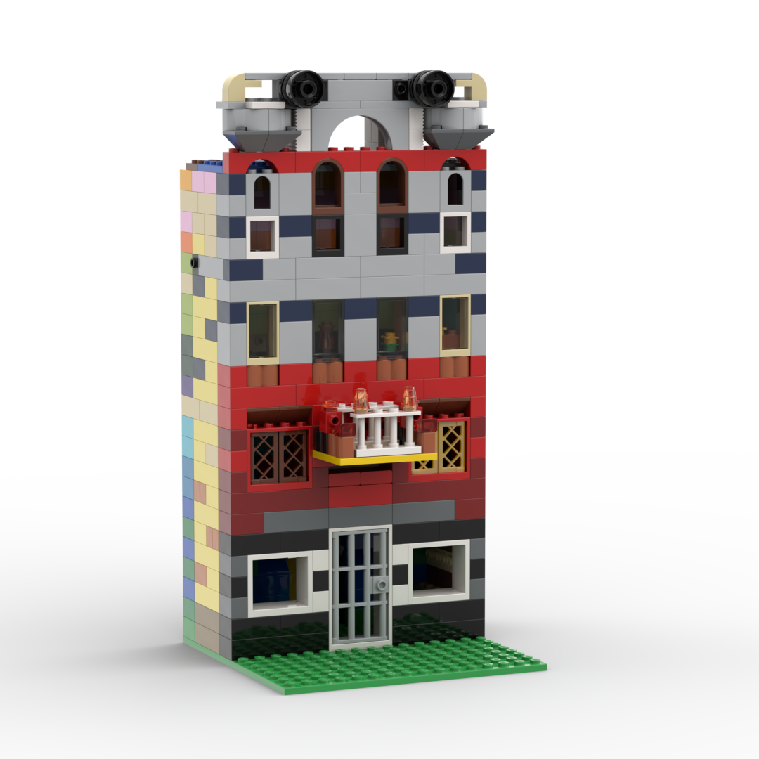 10698 SKYSCRAPER with a construction cradle