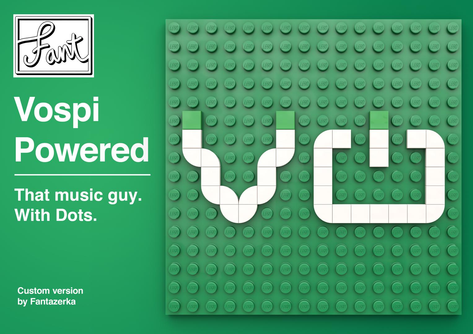 Vospi Powered label logo (DOTS version) alternate build