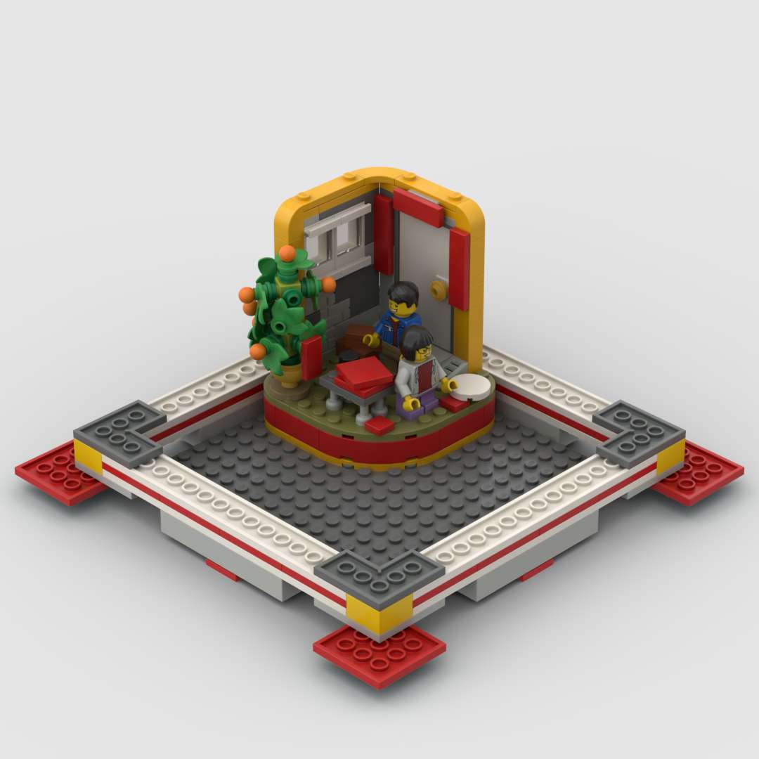 Scene 3--Welcome Blessings--Fit For Lunar New Year Traditions Frame