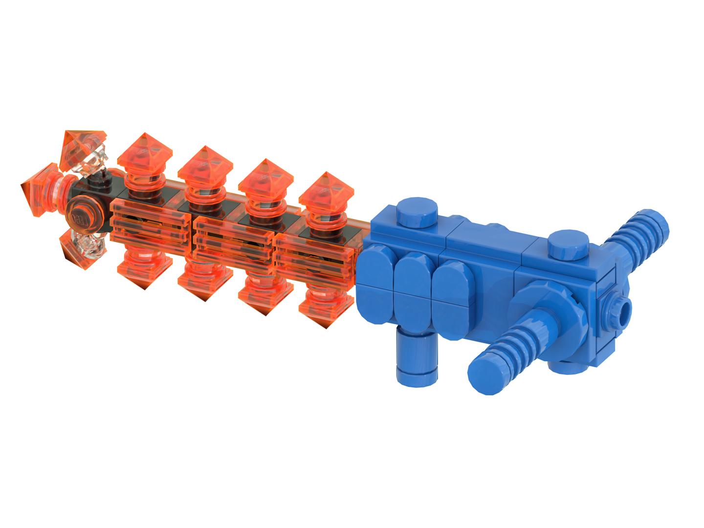 Orange Transparent Chainsaw - Medium