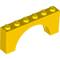 Brick Arch 1 x 6 x 2 - Thick Top with Reinforced Underside