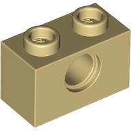 Image of part Technic Brick 1 x 2 [1 Pin Hole]