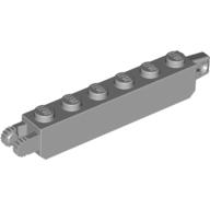 Hinge Brick 1 x 6 Locking with 1 Finger Vertical End and 2 Fingers Vertical End, 9 Teeth