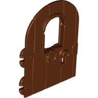 Door 1 x 4 x 6 Round Top with Window and Keyhole, Nonreinforced Edge
