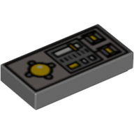 Tile 1 x 2 with Joystick and Vehicle Control Panel Print