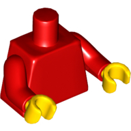 Image of part Torso, Red Arms, Yellow Hands [Plain]