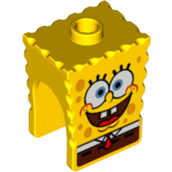 Minifig Head Special, SpongeBob with Happy Print