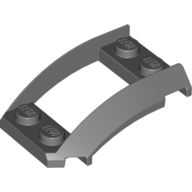 Wheel Arch, Wedge 4 x 3 Open with Cutout and Four Studs