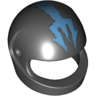 Helmet, Standard with Blue Trident Print [Aquaraiders II]