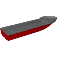 LEGO part Boat 12 x 51 x 6 with Dark Bluish Grey Top [Complete Assembly]