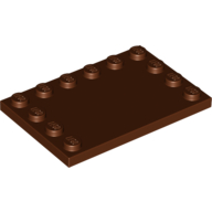 Plate Special 4 x 6 with Studs on 3 Edges