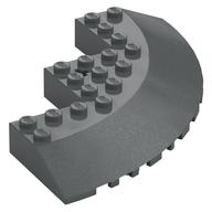 Brick Round Corner 10 x 10 with Slope 33° Edge, Axle Hole, Facet Cutout