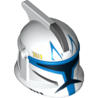 Helmet Clone Trooper Phase 1, with Side Holes, Blue Stripe Print