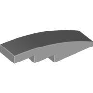 Slope Curved 4 x 1 No Studs [Stud Holder with Asymmetric Ridges]