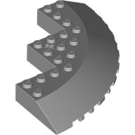 Brick Round Corner 10 x 10 with Slope 33° Edge, Axle Hole, Facet Cutout