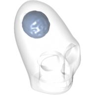 Minifig Head Special, Crystal Skull with Dark Blue Brain Pattern