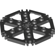 Technic Plate Rotor 6 Blade with Clip Ends Connected [aka Water Wheel] - Hollow Studs