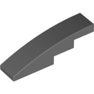 Slope Curved 4 x 1 No Studs [Stud Holder with Asymmetric Ridges]