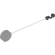 Duplo Winch Drum Narrow with White String and Black Thin Hook with Stud Case, Fixed