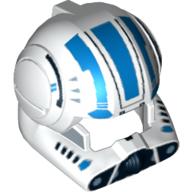 Helmet Clone Pilot with Open Visor and Blue Markings Print