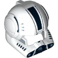 Helmet Clone Pilot with Open Visor and Black Markings Print