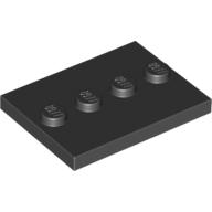Image of part Plate Special 3 x 4 with 1 x 4 Center Studs [Plain]