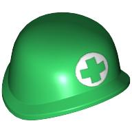 Helmet Army with Green Cross in White Circle Print (Medic)