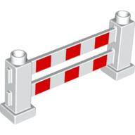 Duplo Fence 1 x 6 x 2 with Red Stripes Print