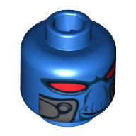 Minifig Head Cad Bane, Red Eyes and Breathing Apparatus Ports Print [Blocked Open Stud]